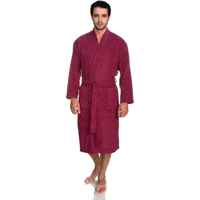 Men's Robe, Turkish Cotton Terry Kimono Bathrobe