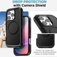 thumbnail image 2 of XUCP-Compatible avec iPhone 16 Pro Étui Compatible avec Magsafe, Magnétique Robuste Mag Sûr 3 Couches Protectrice, Noir, 2 of 4