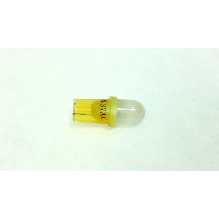 

Pinball replacement bulb LED 6.3 volt AC 555 clear wedge base T10 Cool Yellow Frosted