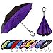 thumbnail image 3 of Mrtlloa 40/49/56 Inch Oversize Windproof Inverted Reverse Upside Down Umbrella Golf Size Rain Umbrella Double Layer C-Shaped Handle For Men Women And Kids(Purple 49 Inch), 3 of 4