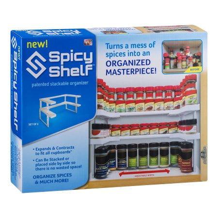 Edenware Spice Rack And Stackable Shelf Amazing As Seen On TV Spicy Shelf Walmart Edenware Spice Rack And Stackable Shelf Amazing As Seen On TV Spicy Shelf Walmart