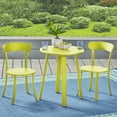 thumbnail image 4 of Outdoor Bistro In Lime Matte, Iron Made, And Charming, 2 Chairs & 1 Table Powder-coated , Matte Finish, Charming Hangout With, 4 of 6