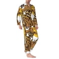 thumbnail image 2 of Fotbe Skull Cowboy Pattern Long Sleeve Pajama Set for Men,Sleepwear Set,2-piece Loungewear Set,Soft PJs Comfy Nightwear with Pockets-Small, 2 of 7