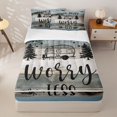 thumbnail image 2 of Erosebridal Cartoon Camper Car Zipper Twin Comforter Sets with Fitted Sheet and 2 Pillowcases, Rustic Farmhouse Zipper Bedding Set, Gray, 2 of 7