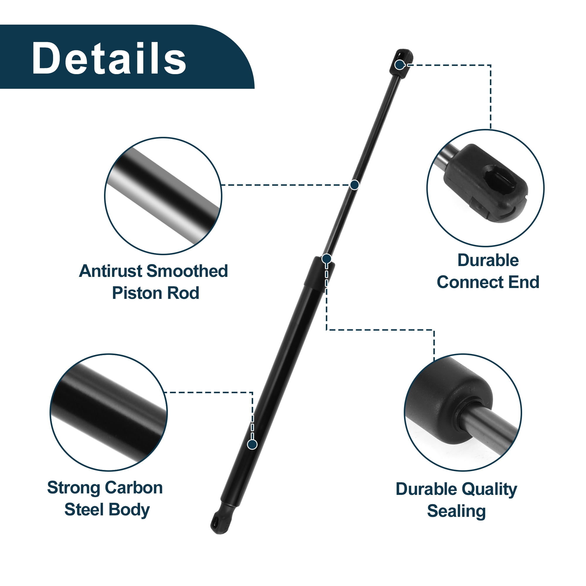 Unique Bargains 2Pcs Lift Supports for Nissan Rogue 2008-2013 Rear Hatch Gas Spring