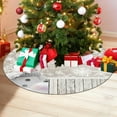 thumbnail image 6 of Xmas Tree Skirt, Holiday Plush Tree Skirt 35-Inch with Snowflake Pattern, Christmas Decoration for Home and Parties Style B, 6 of 7