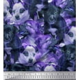 thumbnail image 1 of Soimoi Rayon Crepe Fabric Puppies Scene Print Fabric by Yard 46 Inch Wide, 1 of 1