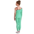 thumbnail image 2 of Zaldita Kids Girls Candy Cane Striped Christmas Costume Jumpsuit Xmas Mrs Claus Bodysuit Dance Green 12, 2 of 7