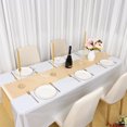 thumbnail image 6 of Pesonlook Tablecloth Table Runner Set Disposable White Tablecloths Waterproof Table Cover 54 x 108 Inch Champagne Gold Satin Table Runner 12 x 108 Inch for Wedding Birthday Table Decorations, 6 of 6
