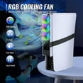 thumbnail image 2 of Prociv Cooling Fan for PS5 Pro/for PS5 Slim Console,Cooler Fans with LED Light and Adjustable Speed Intelligent Temperature Control, External USB Port Silent Enhanced Cooling System (Black), 2 of 9