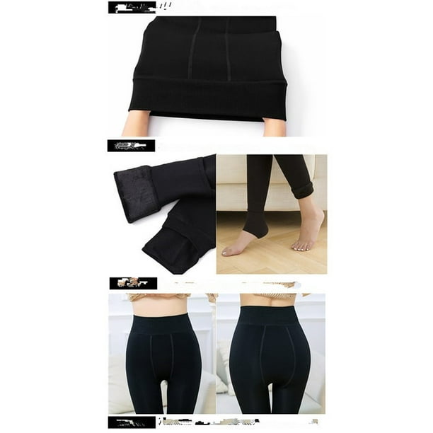 Women'S Fleece Lined Leggings,Soft,High Waist,Slimming,Winter Warm Leggings ,Black,Skinny Slim Stretch Pants 