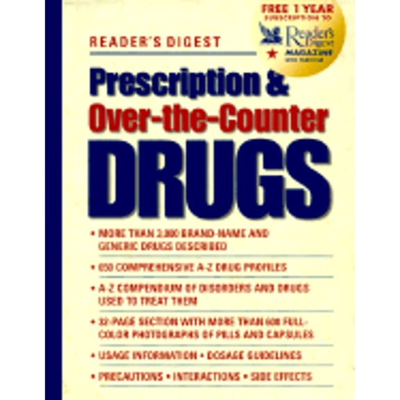 Prescription & Over-The-Counter Drugs (Hardcover) by Reader's Digest, Robert Dolezal, Of Readers Digest Editors