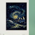 thumbnail image 4 of Pintura de diamante 5D Wdftyju DIY Taladro redondo completo Cielo nocturno estrellado Decoración para el hogar, 4 of 9
