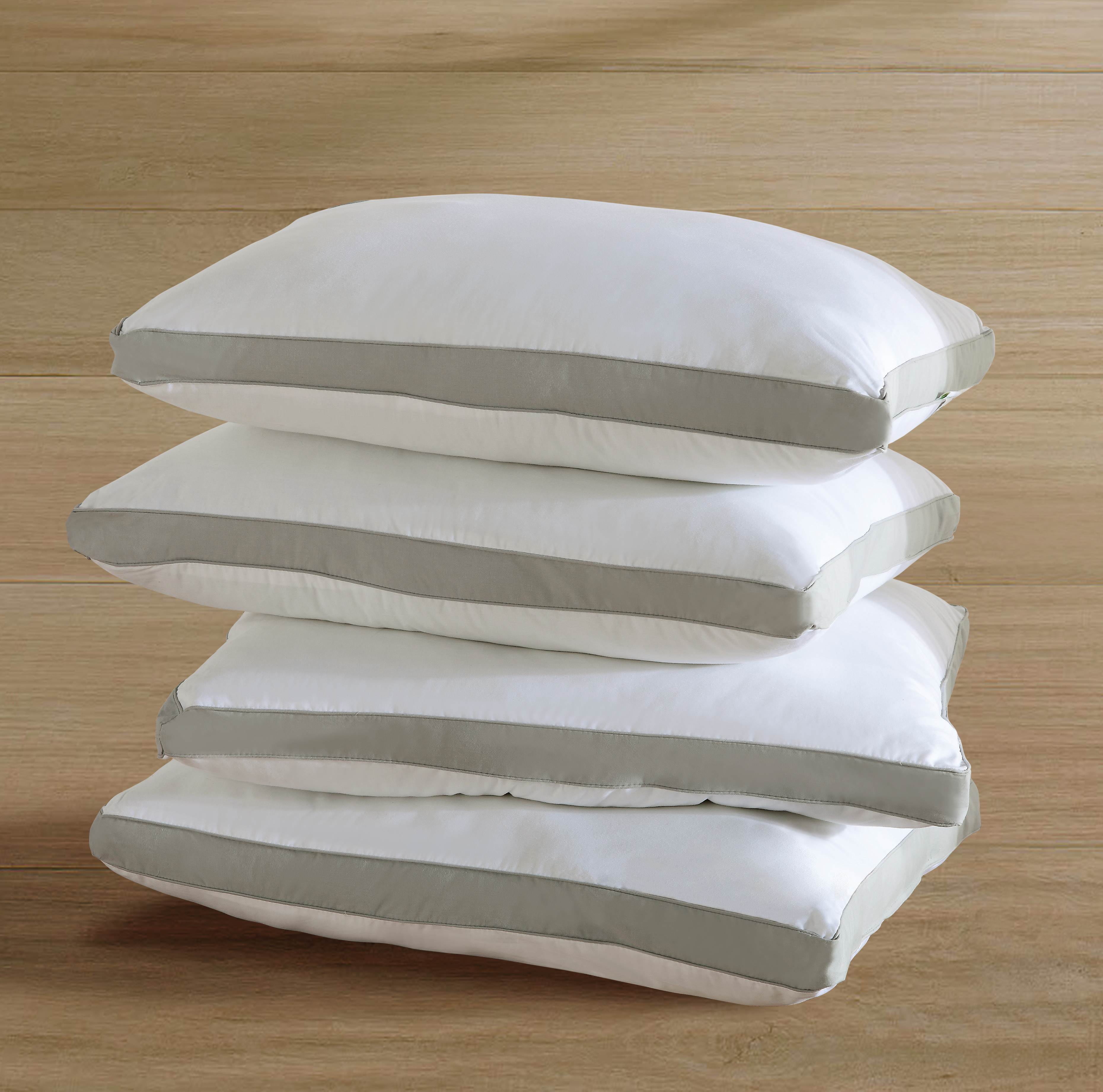 VCNY Home Mia 4Pack 20"X28" Sleeping Jumbo Pillow with Gusset White