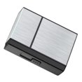 thumbnail image 3 of Cigarette Case with Lighter for Men Double Arc Automatic Ejecting Cigarette USB Charging Windproof Cigarette Holder Case Silver, 3 of 9