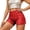 Red, variant on Xiaoxatg Sequin Stretch Waistband Slim Fit Low Rise Casual Shorts Red L