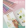 thumbnail image 5 of Nicpro 10 Pcs Micro Fine Detail Paint Brush Set, Macaron Pastel Small Miniature Fine Tip Detail Brushes Kit for Acrylic Oil Watercolor, Craft, Models, Rock Painting, Paint by Number, 5 of 8