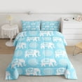 thumbnail image 2 of Feelyou Teens Tribal Elephant Bedding Comforter Set, Vintage Western Damask Twin Comforter Sets, Mandala Flower Floral Reversible Bedding Set, Breathable Home Decor, 2 Pieces, 2 of 8