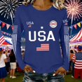 thumbnail image 2 of MEICHEN Lady 250th Special Pattern Round Neck Casual Comfortable Daily Long Sleeved T Shirt, 2 of 6