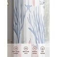 thumbnail image 6 of Pink Starfish Blue Coral Sheer Curtains 72 Inch Long 2 Panels, Ocean Coastal Summer Nautical Light Filtering Rod Pocket Curtains, Sheer Voile Drapes for Living Room Bedroom, 52"x72", 6 of 8