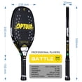 thumbnail image 3 of BATTLE 12K Carbon Fiber Rough Surface Beach Tennis Racket With Cover Bag A, 3 of 5