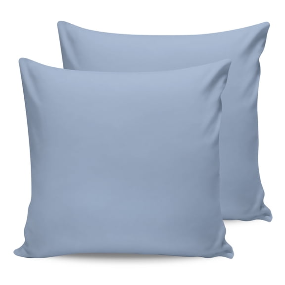 20x20 Pillow Covers Set of 2, Pure Light Blue Throw Pillow Covers Decorative Couch Cushion Case, Simple Solid Color Microfiber Square Pillowcases for Bedroom Car Living Room