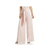 Halston Womens Satin Belted Wide Leg Pants Pink 6