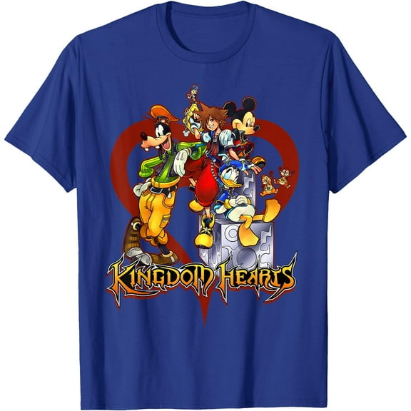 Kingdom Hearts Sora Mickey Donald Goofy DTG Print Unisex T-Shirt