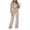 Khaki, variant on vdgthytj Velour Tracksuit Womens 2 Piece Long Sleeve Full Zip Lapel Collar Cropped Jackets Wide Leg Pants Fall Winter Athleisure Outfits(X-Large,White)