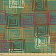thumbnail image 2 of Ambesonne Geometric Fabric by the Yard Upholstery, Grunge Folk Rainbow, 1 Yard, Multicolor, 2 of 5