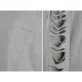 thumbnail image 4 of Ripped Cut Out Holes Long Sleeve Faded Distressed Top Pullover Shirt, Grey, Small, 4 of 6
