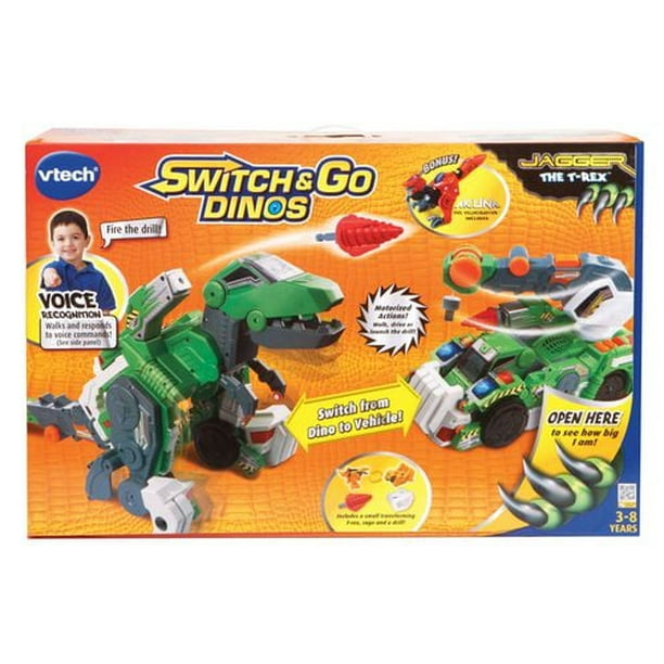 VTech Switch & Go Dinos - Jagger The T-Rex Bundle with Bonus