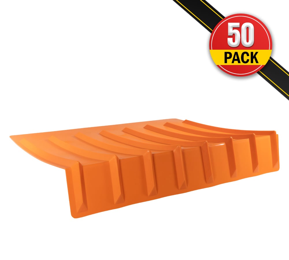 (50 Pack) 9"x48"x36" (Drop) Brick Guard V Shaped Corner Protector - Orange Edge Guard - Weather & Abrassion Resistant - Fit upto 7 straps of 4"