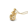 thumbnail image 2 of 925 Sterling Gold Vermeil Round Citrine Hindu Religious Ganesh Unisex Necklace, 2 of 4