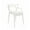 White, variant on Master Style Plastic Chair Modern Mid Century, Indoor Outdoor Chair Patio Chair Kitchen Chair 18 Inch Seat Height Restaurant Chair Plastic Stackable Chair Side Bar Chair in White Set 4
