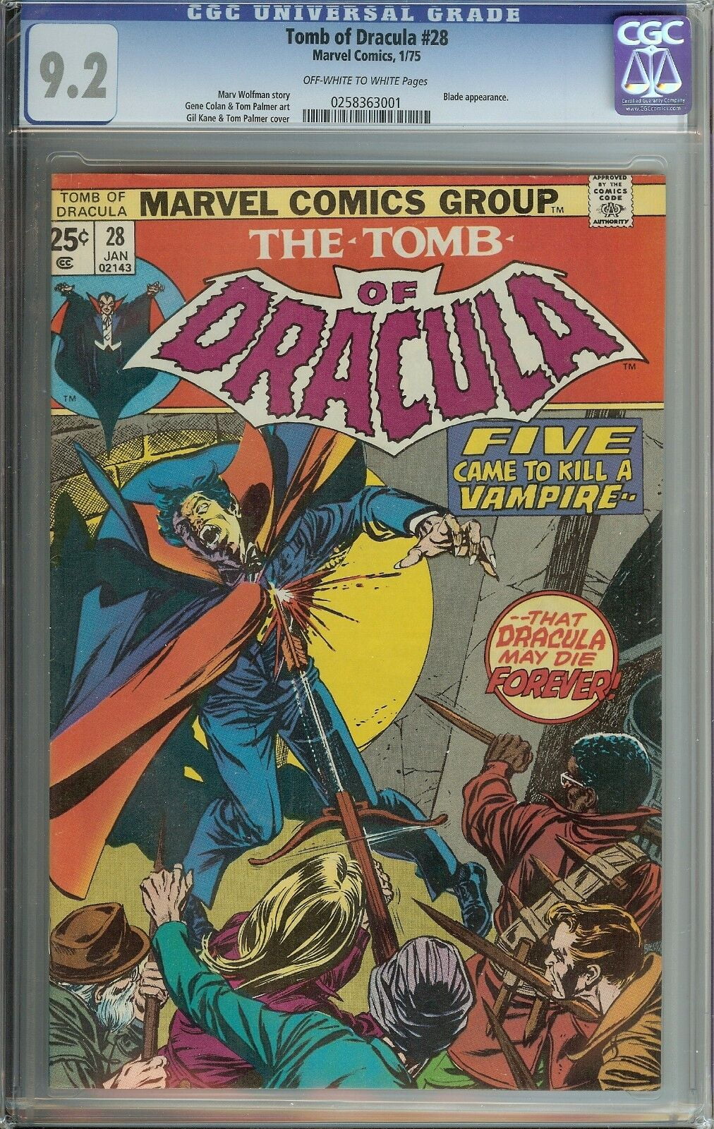 Tomb of Dracula #26 CGC 9.2