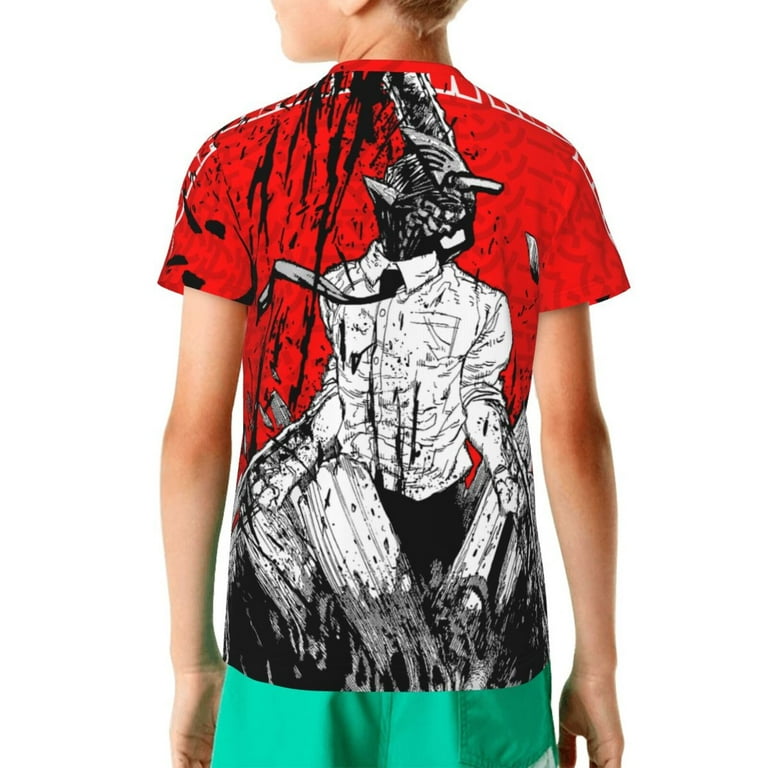 トップス CHAINSAW MAN SILKSCREEN PRINTING T SHIRT Chainsaw Man T-Shirt Chainsaw Man Anime CSM Denji Power Gift Shirt