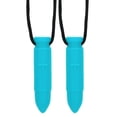 thumbnail image 1 of Mordedor de silicona, 2 piezas de mordedor de silicona, mordedor alto, collar con colgante para masticar, confiable y duradero, 1 of 14