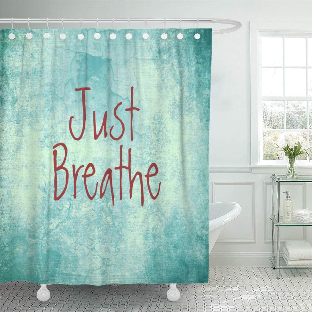 SUTTOM Green Words Just Breathe Text Distressed Inspirational ...