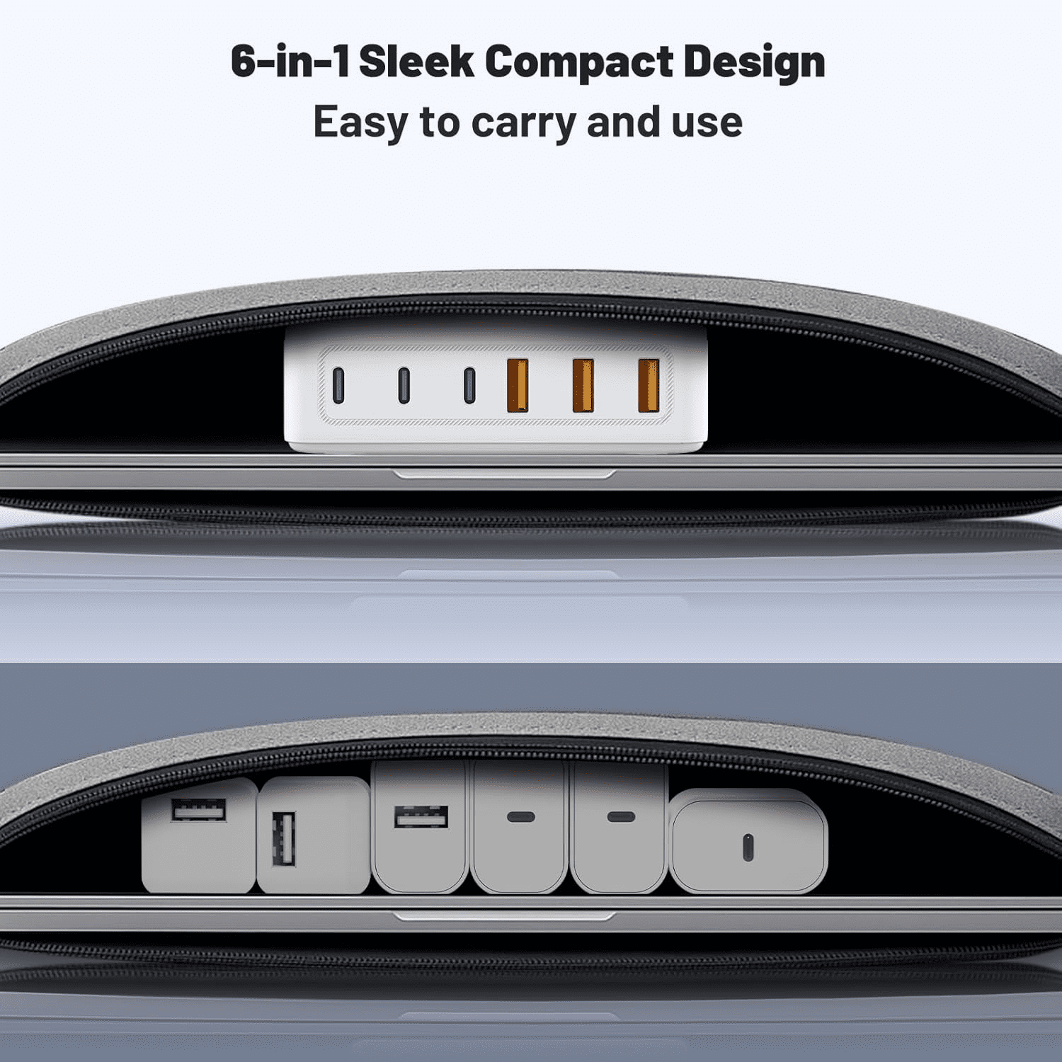 100W USB C Charger Block, 6 Port Type USB C Charging Station USB Hub Block Cube,USB C Wall Charger Power Strip Adapter Plug for iPad iPhone 17 16 15 14 13 12 Pro Max Pixel Note Galaxy, 5ft Cord