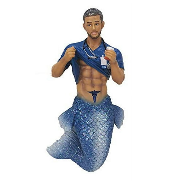 December Diamonds Nurse with Six Pack Merman Christmas Ornament 5555133 New