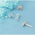 thumbnail image 6 of QQTDFG TINY Infinite Infinity 925 Sterling Silver Stud Post Earrings A1319-Rose Gold, 6 of 7