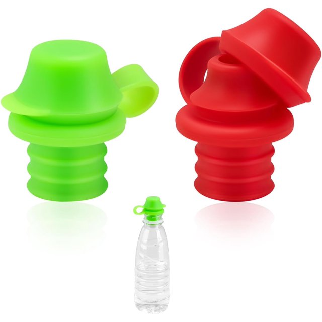 2 tapones de silicona para botellas, tapones para botellas de cerveza de silicona, tapa universal para botellas de cerveza a prueba de fugas a prueba de agua
