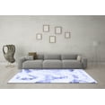 thumbnail image 3 of Ahgly Company Indoor Round Abstract Blue Modern Area Rugs, 7' Round, 3 of 4