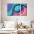 thumbnail image 2 of Elephant Stock Paint Blob Wall Art - Horizontal Multi Panel Canvas - Living Room Wall Decor - Abstract Multi Panel - Pink And Teal Decor - 45" x 28", 2 of 4