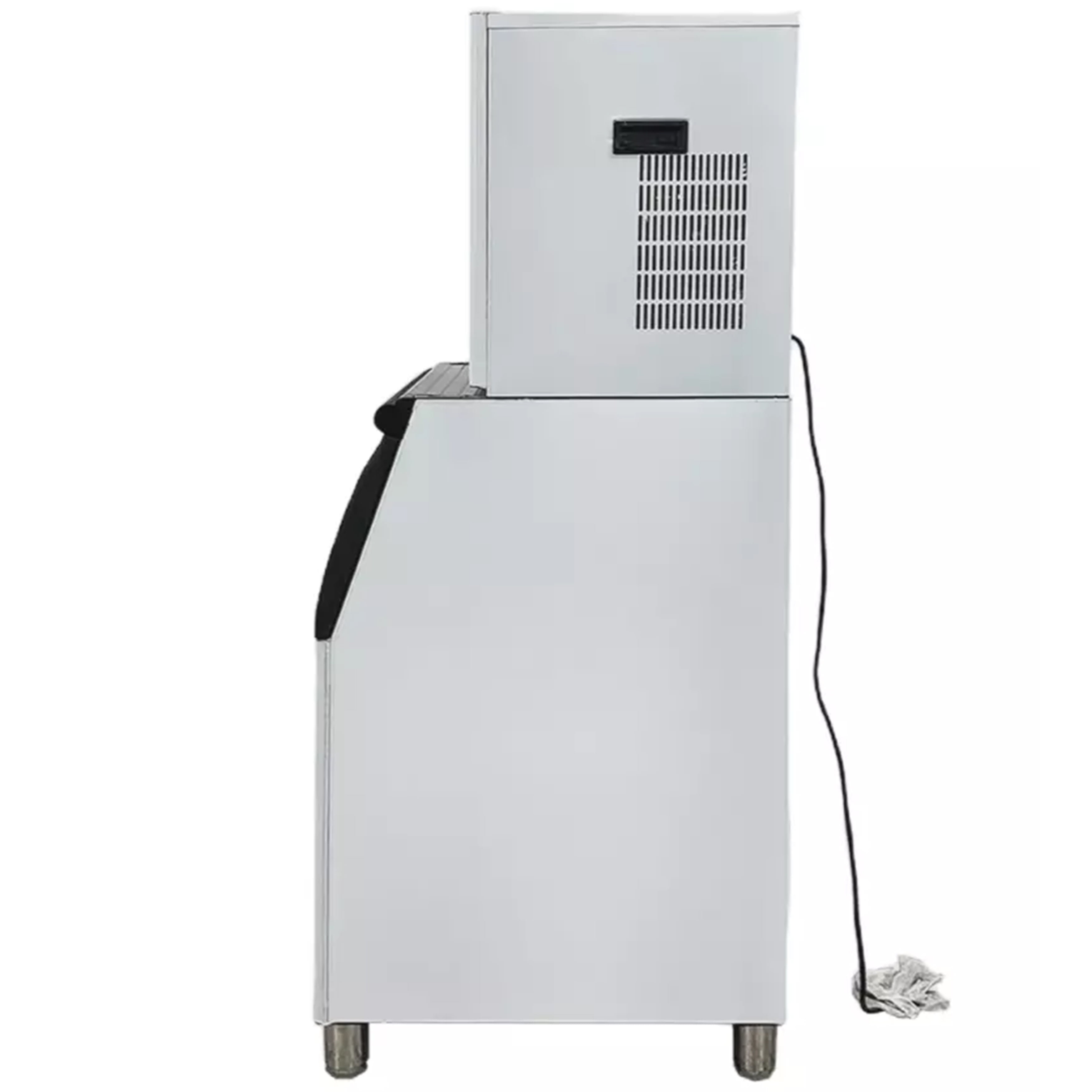 NSF 460lbs Commercial Ice Maker, Large Storage Ice Machine in Stainless Steel, Free Standing Ice Machine