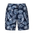 thumbnail image 4 of Lsque Mens Swim Trunks Tropical Leaves Pattern - Bathing Suit Compression Liner - Beach Swim Shorts Swimwear - (S-3XL) - Stretch Quick Dry -Small, 4 of 9