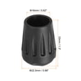 thumbnail image 2 of Unique Bargains 0.62'(16mm) Chair Feet Replacement Plastic Non-Slip Camping Chair Leg Tips Cap 4 Pack, 2 of 6