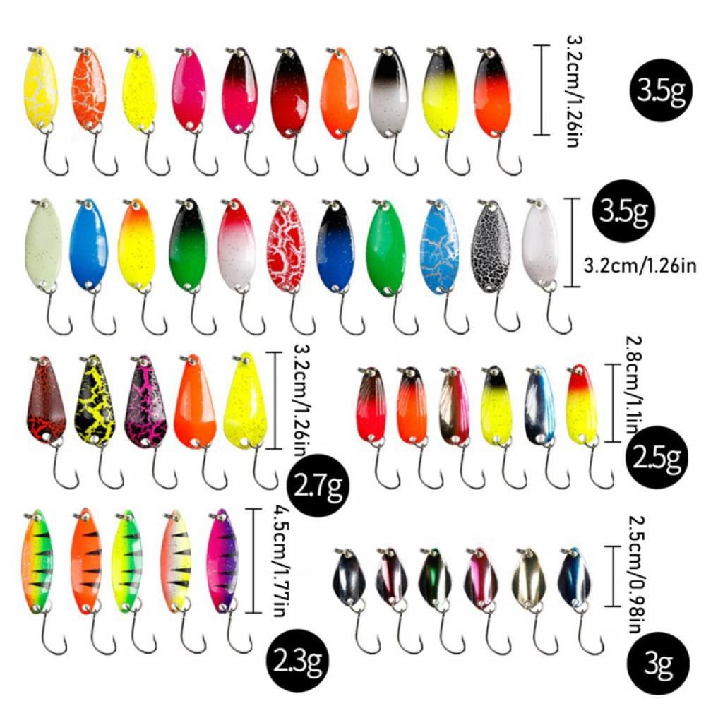 Color Profit Kids Iron Carbon Steel Spinnerbait Fishing Lures for Trout, Bass & More, 12-Count