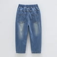thumbnail image 4 of Wdgfv Boys Skinny Fit Performance Jeans Boys Denim Pants Toddler Kids Casual Comfortable Stretch Jeans Soft Relax Fit Ankle Length Trousers for Daily Wear 2-8 Years Blue 3-4 Years, 4 of 6